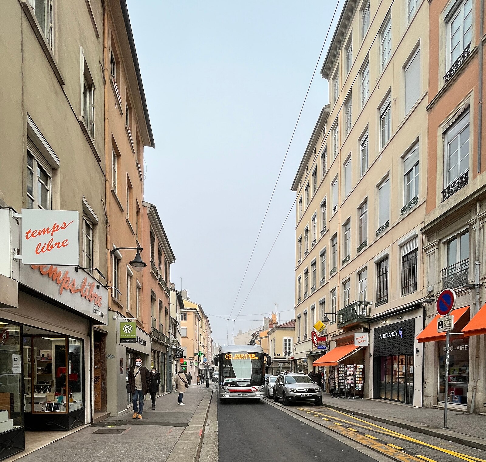 Croix-Rousse hillside and silk district in Lyon.