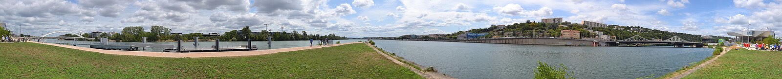 Rhone and Saone rivers in Lyon.